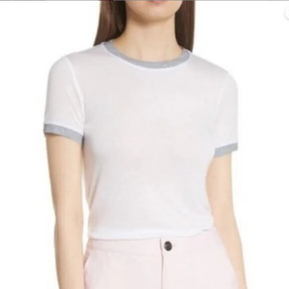 Rag & Bone | Metallic Trim Tee S - Picture 1 of 5